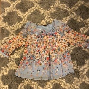 Sara Michelle floral blouse 2X